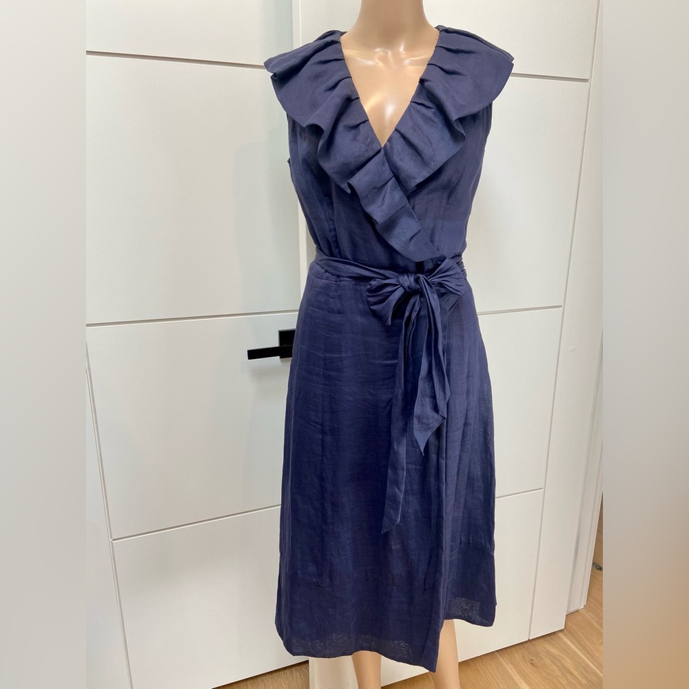 Brooks Brothers Ruffle Wrap Dress